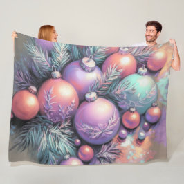 Hard Pastel Zeichne Weihnachtsmotive Lila Peach Fleecedecke
