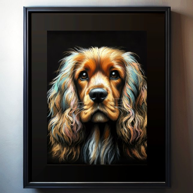 Hard Pastel Zeichnend Cocker Spaniel Poster (Von Creator hochgeladen)