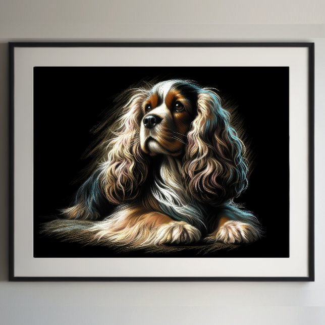 Hard Pastel Zeichnend Cocker Spaniel Poster (Von Creator hochgeladen)