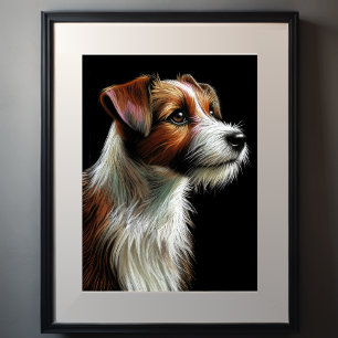 Hard Pastel Zeichnend Terrier Poster