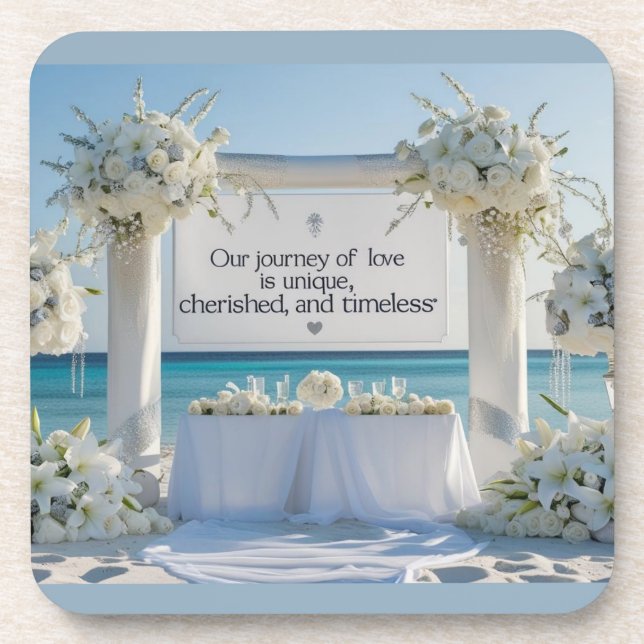 Hard plastic coaster-Elegant Bridal Hard Plastic C Getränkeuntersetzer (Vorderseite)