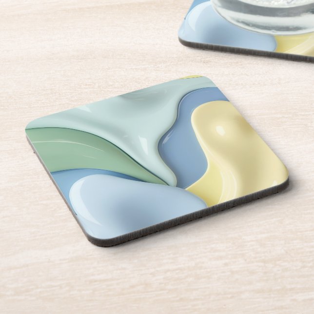 Hard plastic coaster in stylish graphic getränkeuntersetzer (Linke Seite)