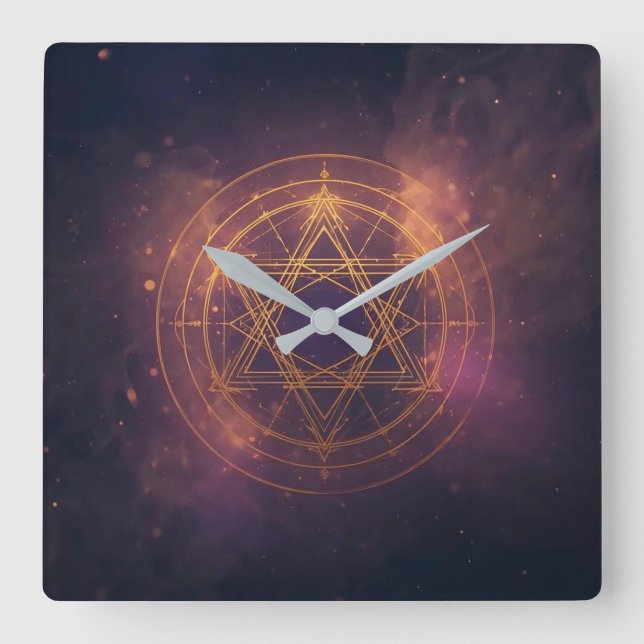 Hard plastic coaster quadratische wanduhr (Vorderseite)