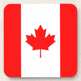 Hard plastic coaster with flag of Canada Getränkeuntersetzer