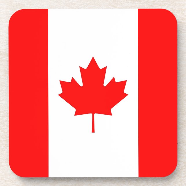 Hard plastic coaster with flag of Canada Getränkeuntersetzer (Vorderseite)
