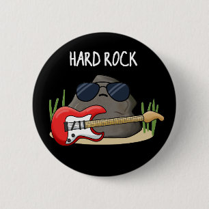 Hard Rock Funny Geology Music Pub Dark BG Button