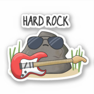 Hard Rock Funny Geology Music Puff Aufkleber