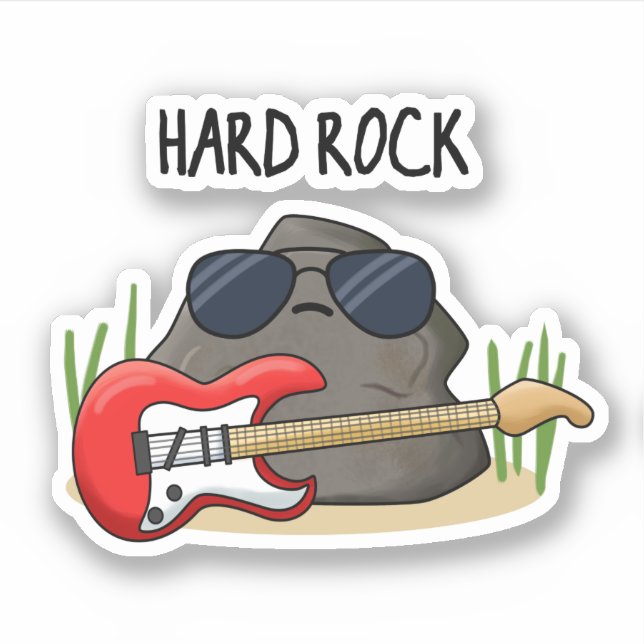 Hard Rock Funny Geology Music Puff Aufkleber (Vorderseite)