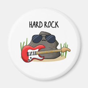 Hard Rock Funny Geology Music Puff Magnet