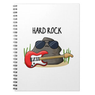 Hard Rock Funny Geology Music Puff Notizblock