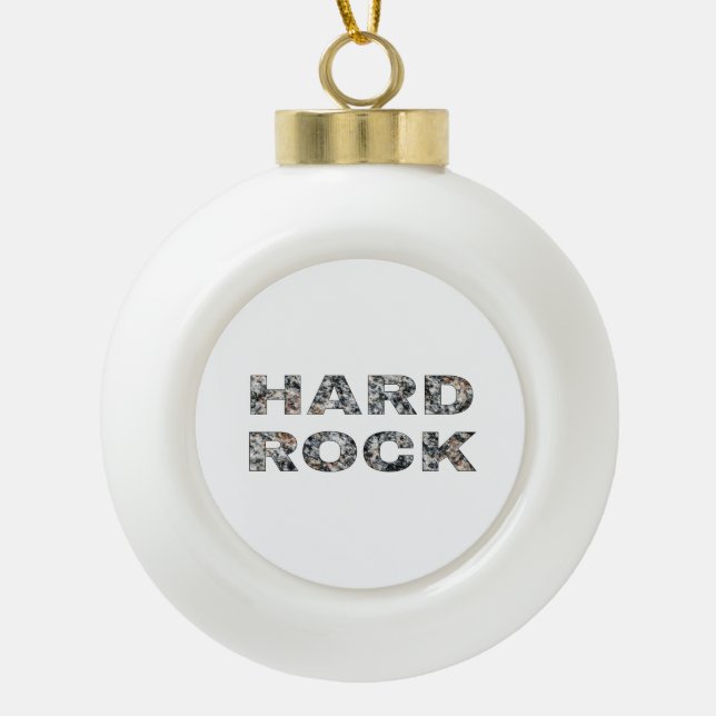 Hard Rock Granit Text Keramik Kugel-Ornament (Vorderseite)