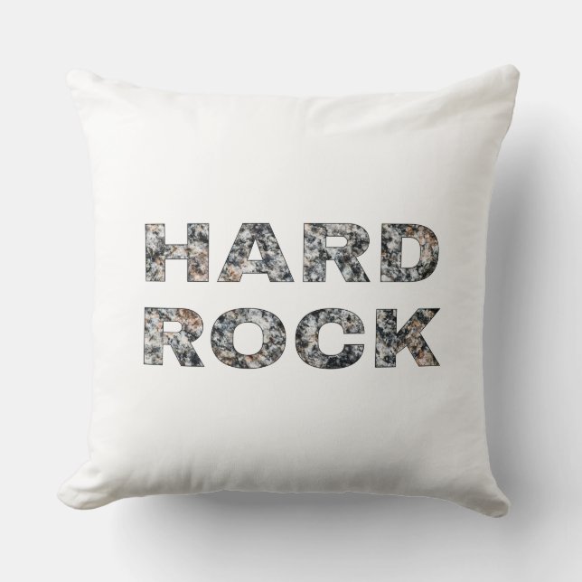 Hard Rock Granit Text Kissen (Vorderseite)