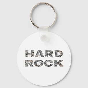 Hard Rock Granit Text Schlüsselanhänger