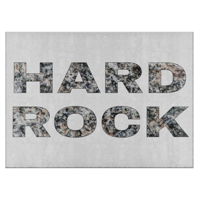 Hard Rock Granit Text Schneidebrett (Vorderseite)