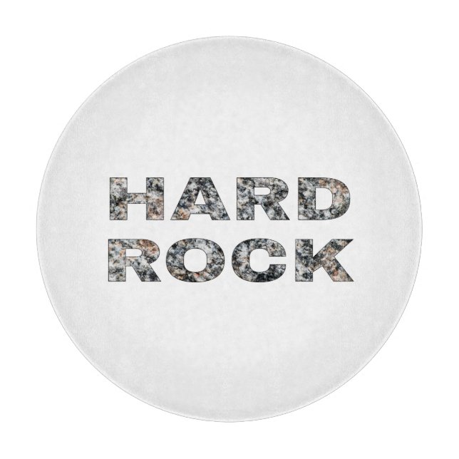 Hard Rock Granit Text Schneidebrett (Vorderseite)