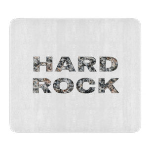 Hard Rock Granit Text Schneidebrett
