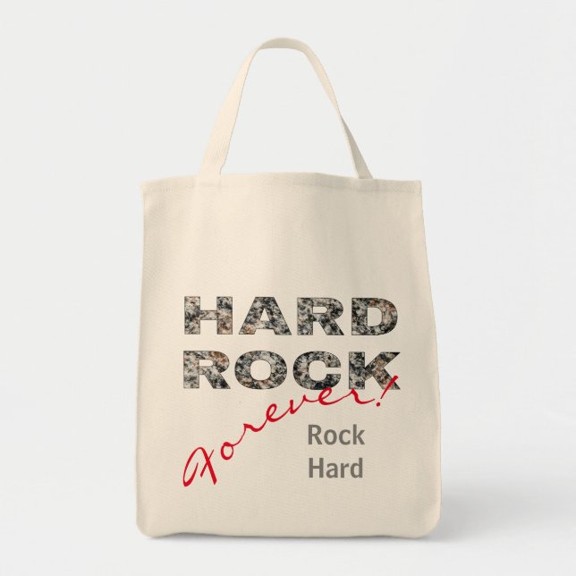 Hard Rock Granit Text Tragetasche (Vorne)