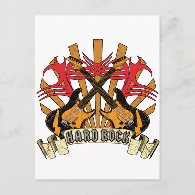 Hard Rock Guitars Postkarte (Vorderseite)
