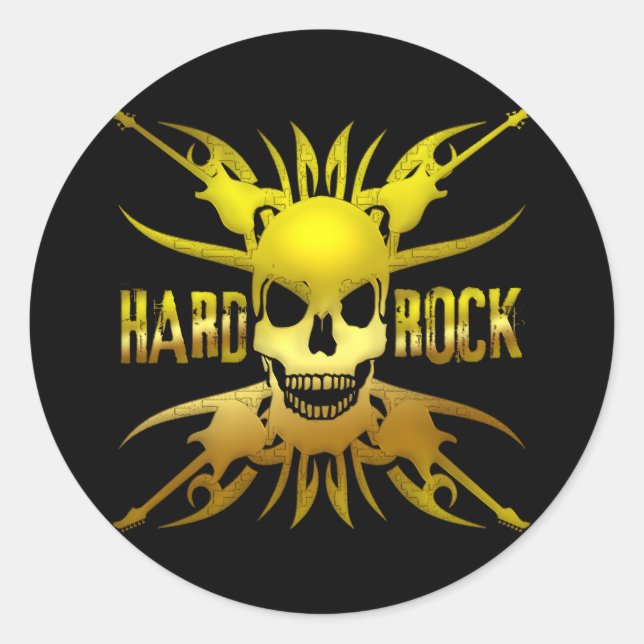 HARD ROCK RUNDER AUFKLEBER (Vorderseite)