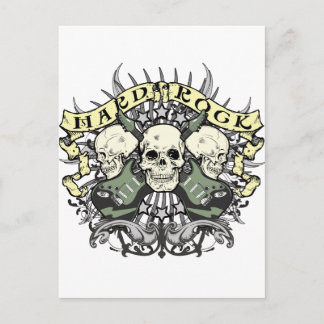 Hard Rock Skull und Gitarren Postkarte