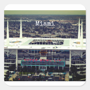 Hard Rock Stadium, Miami Florida Quadratischer Aufkleber