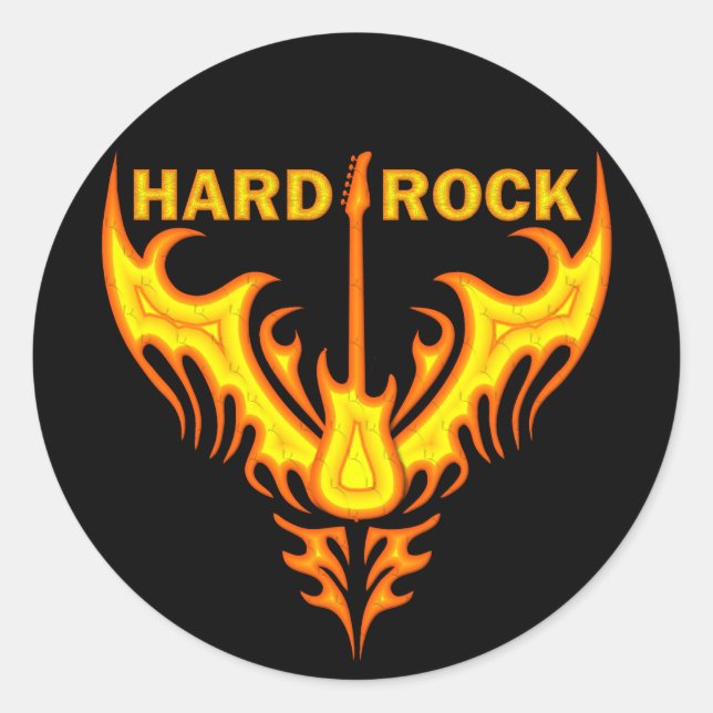 HARD ROCK WINGS RUNDER AUFKLEBER (Vorderseite)
