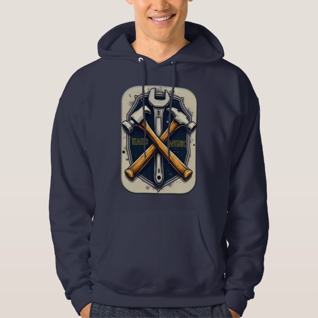 Hard Work Tools Worker Pride Labor Day Design Hoodie (Vorderseite)