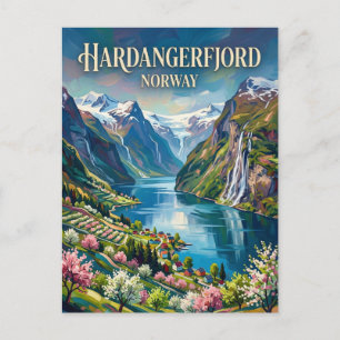 Hardangerfjord Norwegen Postkarte