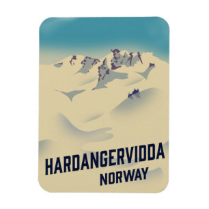 Hardangervidda Norwegen Urlaubsposter. Magnet