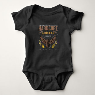 Hardcore Biker Gold t-shirt Baby Strampler