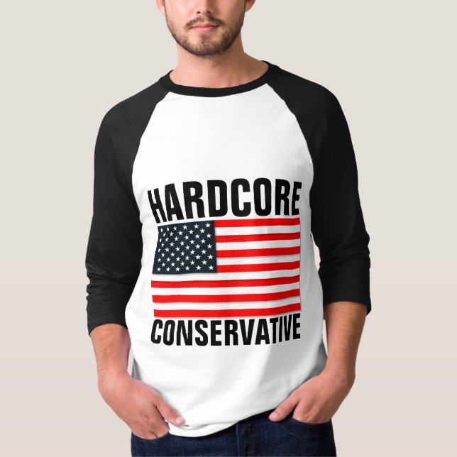 HARDCORE CONSERVATIVE Patriotische T - Shirt (Vorderseite)