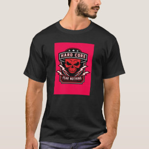 Hardcore Feed Nothing Red Skull Abzeichen T-Shirt