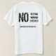 HARDCORE-FITNESS "NEIN " T-Shirt (Design Rückseite)