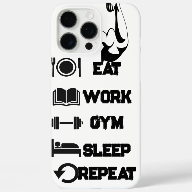 Hardcore-Fitness Telefonabdeckung Muskelhand Case-Mate iPhone Hülle (Rückseite)