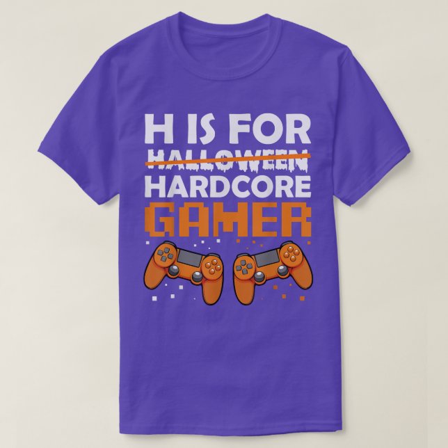Hardcore Gamer Lazy Halloween Costume Videogame Co T-Shirt (Design vorne)