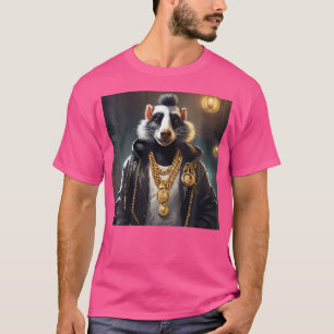 Hardcore Gangster Rap Skunk Gold Chain Bling Niedl T-Shirt