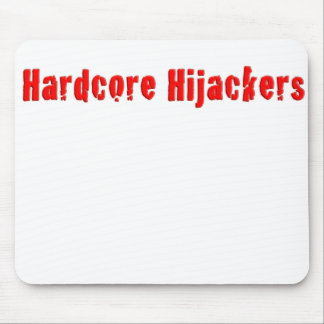 Hardcore Hijackers Logo-Design auf einer Mousepad