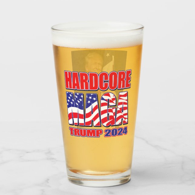 HARDCORE MAGA GLAS (Vorne (Gefüllt))