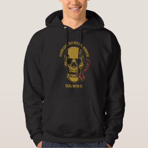 Hardcore Old School Boomer Deal With It Schädel 2 Hoodie