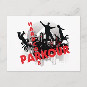 Hardcore Parkour Grunge City Postkarte