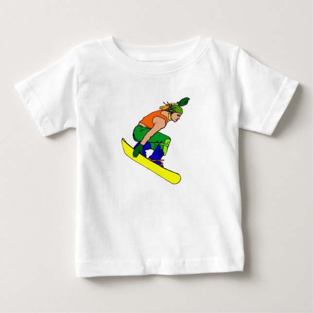 Hardcore Snowboard Gal Baby T-shirt (Vorderseite)