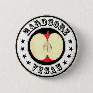 Hardcore vegan button