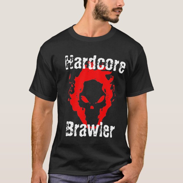Hardcorebrawler-Schwarz-T - Shirt (Vorderseite)