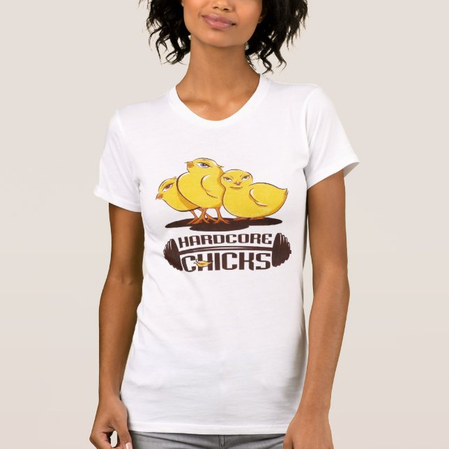 hardcoreküken-Behälterspitze T-Shirt (Vorderseite)