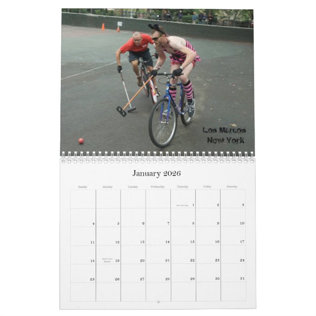 Hardcourt-Fahrrad-Polo - besonders angefertigt Kalender (Jan 2026)