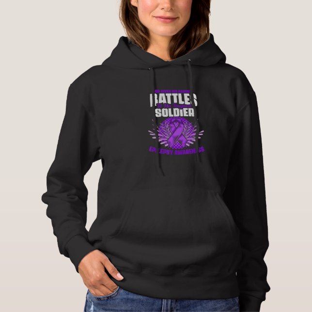 Hardest Battle Support Epilepsy Survivor Epilepsy  Hoodie (Vorderseite)