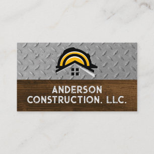 Hardhat Construction Logo   Stahl Holz Visitenkarte
