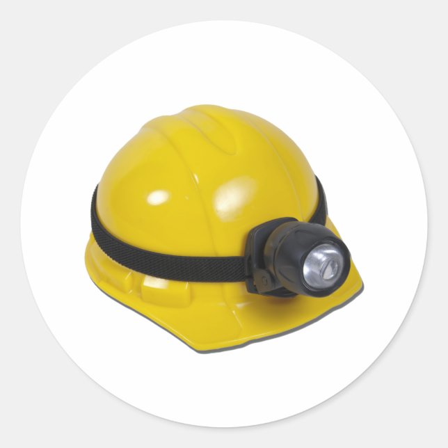 HardHatWithLamp102811 Runder Aufkleber (Vorderseite)