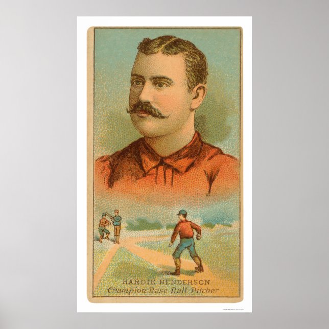 Hardie Henderson Baseball 1888 Poster (Vorne)