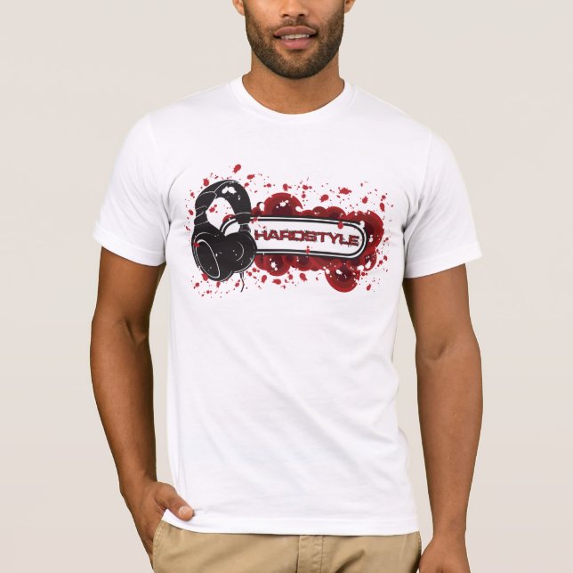 Hardstyle Kopfhörer T-Shirt (Vorderseite)
